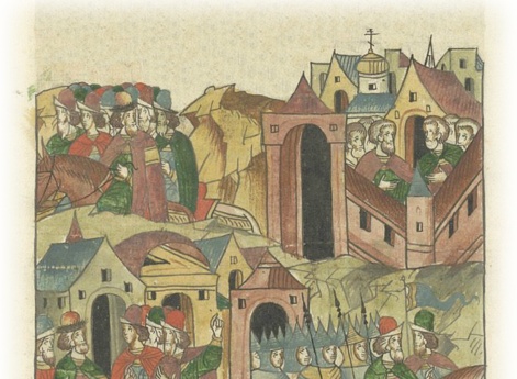 Великий князь Дмитрий Иванович посылает рать на князя Олега Ивановича Рязанского.