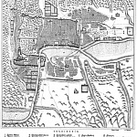 Город Тифлис, план составлен Царевичем Вахуштом в 1735 году