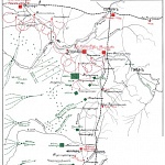 Схема расположения полевых войск, назначенных на охрану железной дороги