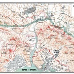Положение линии обороны и осадных работ к 10 сентября 1904 года