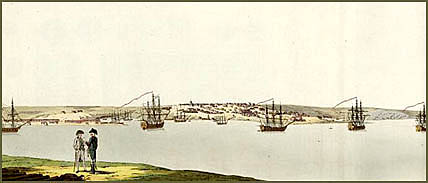 Вид Севастополя Художник Х.-Г. Гейслер Гравюра, акварель 1794 г.
