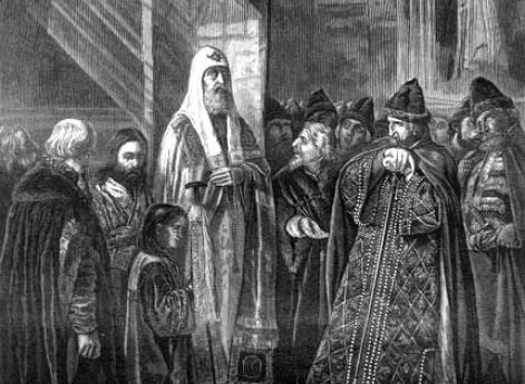 Митрополит Филипп отказывается благословить Ивана Грозного. В.В.Пукирев. 1875 год