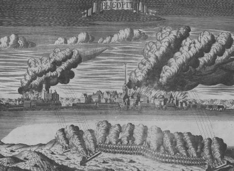 Гравюра взятия крепости Выборг в 1710 г.