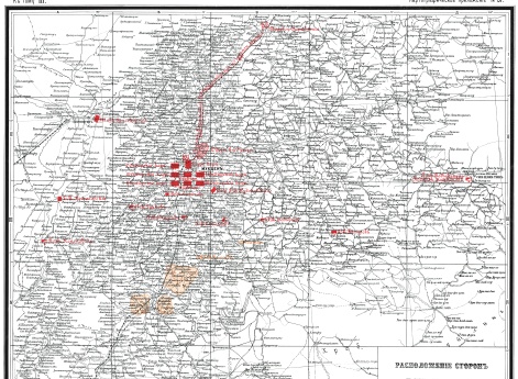 Расположение сторон к вечеру 25 августа 1904 года