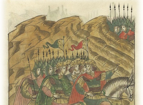 О походе Олеговичей на половцев. Олеговичи решат идти в поход на половцев сами, не объединившись с другими русскими князьями.