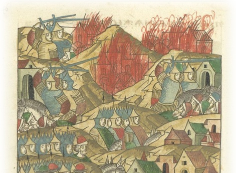 Князь Василий Михайлович, его сын Михаил и князь Еремей приводят к Твери рать великого князя Дмитрия Ивановича, но, завоевав только окрестности и села, возвращаются назад. Московское и волоцкое войска завоевывают все тверские волости и села по берегам Вол