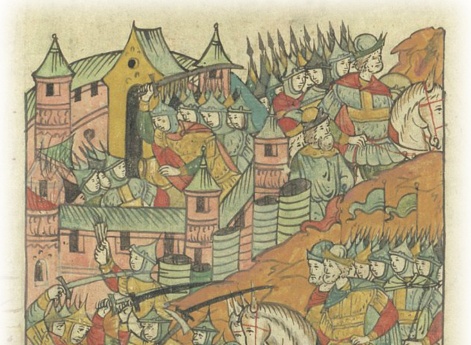 Литовские воеводы захватывают город и уводят в плен воеводу князя Федора Овчину и много людей.